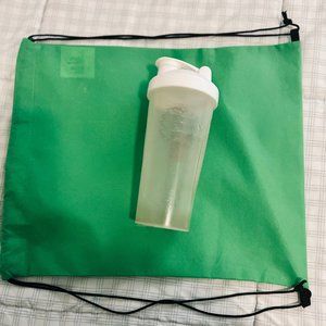 Swag bag green colored and bottle set